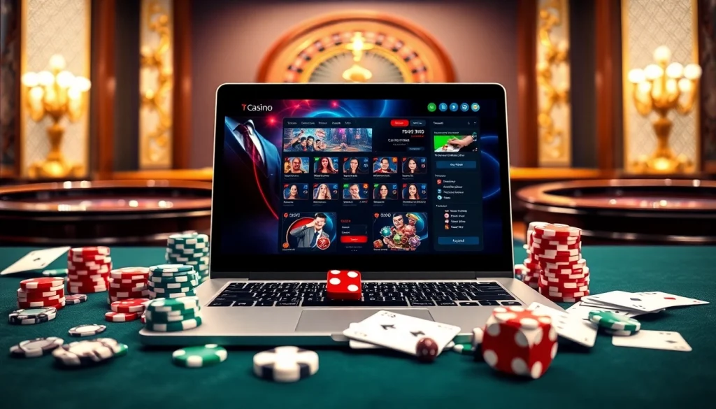 Jetons de poker et cartes sur une table élégante illustrant l'excitation du casino en ligne France.