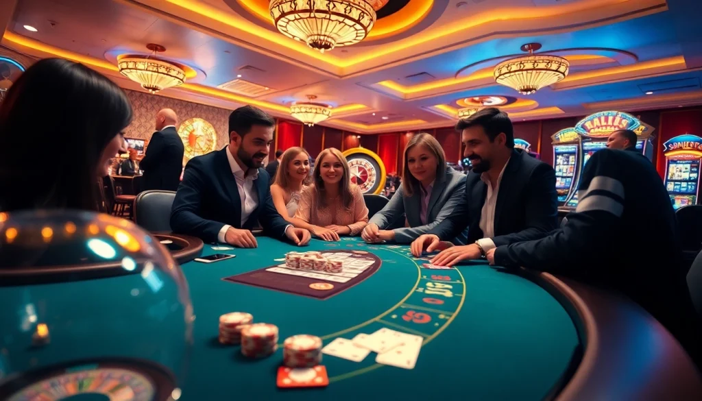 Découvrez l'excitation du meilleur casino en ligne avec un gameplay de blackjack engageant et un décor de casino vibrant.