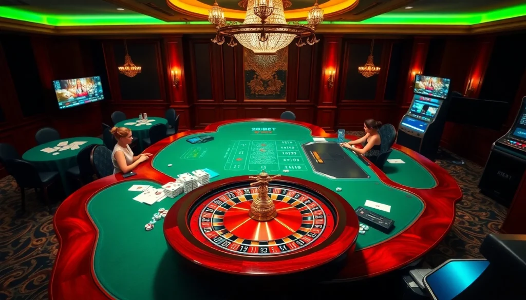 Experience the excitement of 28BET's gaming as you engage with roulette wheels and poker tables.