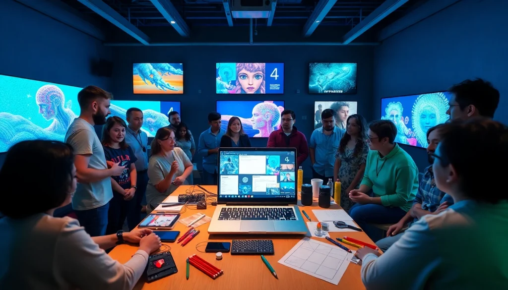 Dynamic AI image prompt generation workshop showcasing creative collaboration with technology.