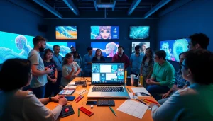 Dynamic AI image prompt generation workshop showcasing creative collaboration with technology.