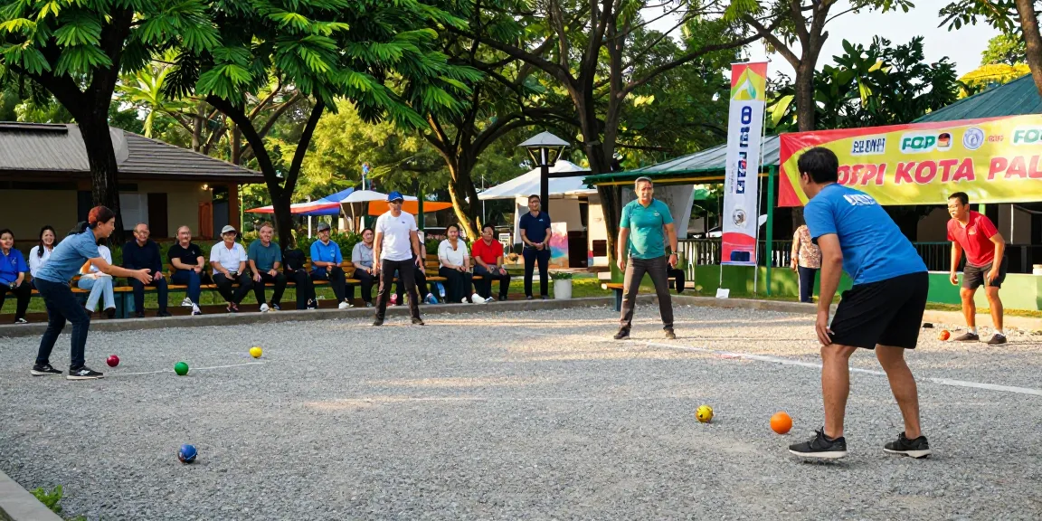 FOPI Kota Palu mengorganisir pertandingan petanque di lingkungan yang menyenangkan dan bersahabat.