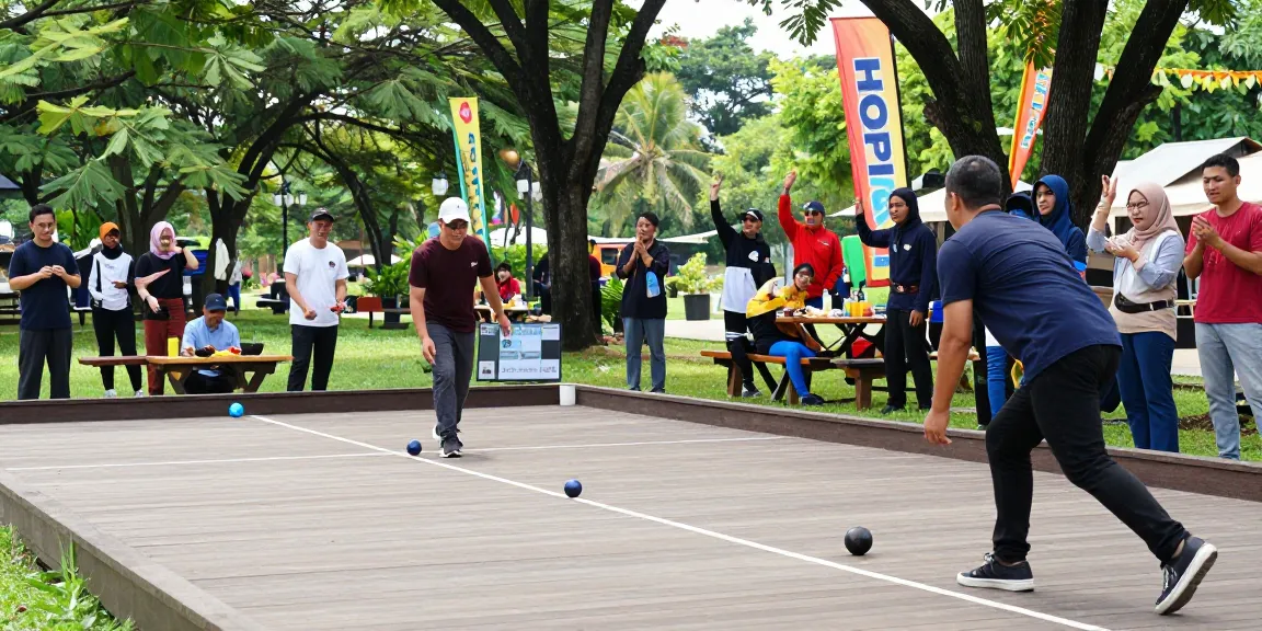 Pertandingan Petanque di fopikotabanjarma.org dengan suasana komunitas yang ceria.